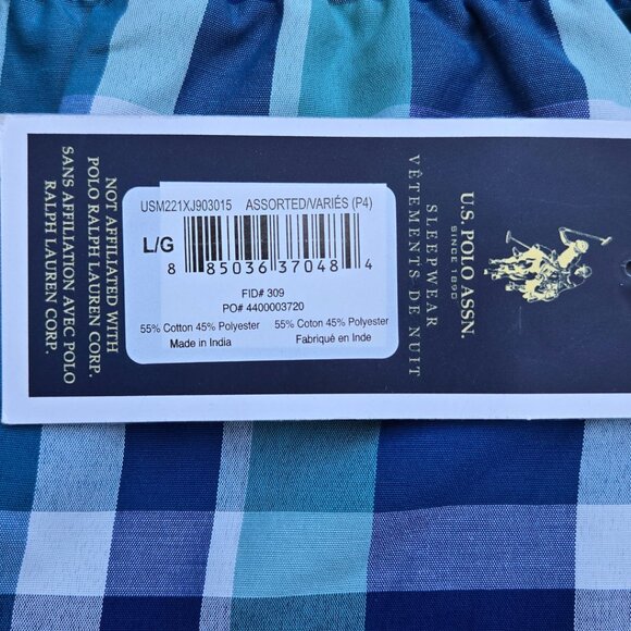 Polo Blue Checkered Men's Lightweight Shorts - Large - Picture 3 of 3